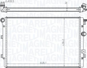 Magneti Marelli 350213196800 - Radiator, engine cooling parts5.com