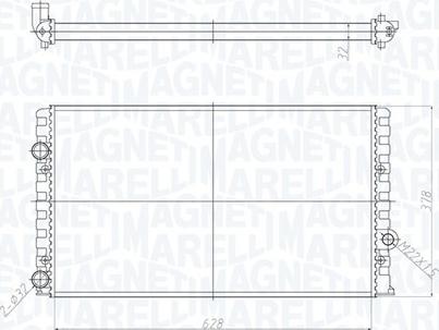 Magneti Marelli 350213190700 - Radiator, engine cooling parts5.com