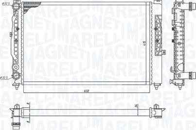 Magneti Marelli 350213191700 - Radiador, refrigeración del motor parts5.com