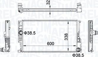 Magneti Marelli 350213159600 - Radiator, engine cooling parts5.com