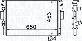 Magneti Marelli 350213154000 - Hladilnik, hlajenje motorja parts5.com