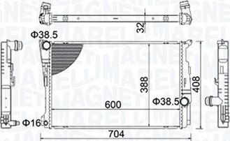 Magneti Marelli 350213155200 - Chłodnica, układ chłodzenia silnika parts5.com