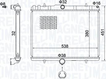 Magneti Marelli 350213151800 - Hladnjak, hlađenje motora parts5.com