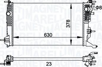 Magneti Marelli 350213158300 - Radiator, engine cooling parts5.com