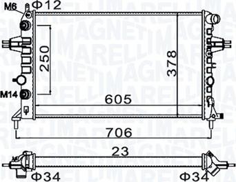 Magneti Marelli 350213158200 - Chladič motora parts5.com