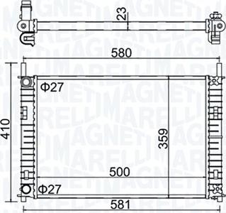 Magneti Marelli 350213152700 - Radiator, engine cooling parts5.com