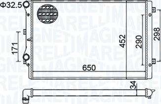 Magneti Marelli 350213157800 - Радиатор, охлаждение двигателя parts5.com