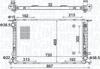 Magneti Marelli 350213161800 - Radiator, racire motor parts5.com