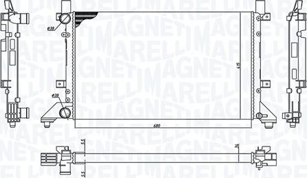 Magneti Marelli 350213189400 - Radiador, refrigeración del motor parts5.com