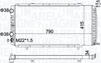 Magneti Marelli 350213180900 - Radiateur, refroidissement du moteur parts5.com