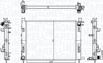 Magneti Marelli 350213182100 - Radiador, refrigeración del motor parts5.com