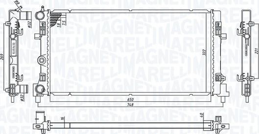 Magneti Marelli 350213182300 - Radiaator,mootorijahutus parts5.com