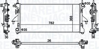 Magneti Marelli 350213126900 - Hűtő, motorhűtés parts5.com