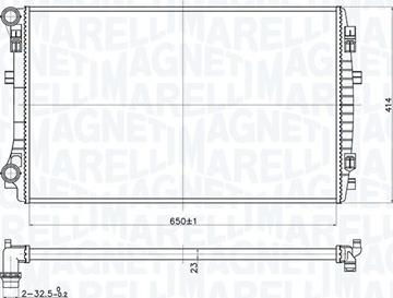 Magneti Marelli 350213173400 - Радиатор, охлаждение двигателя parts5.com