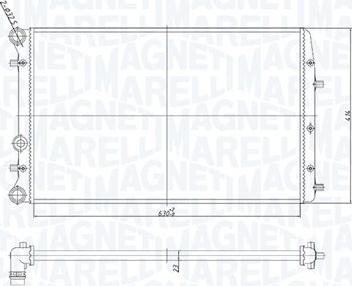 Magneti Marelli 350213841000 - Chłodnica, układ chłodzenia silnika parts5.com