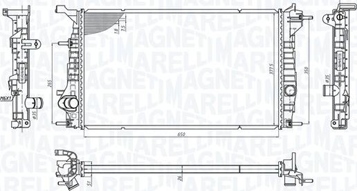 Magneti Marelli 350213200600 - Radiator, racire motor parts5.com