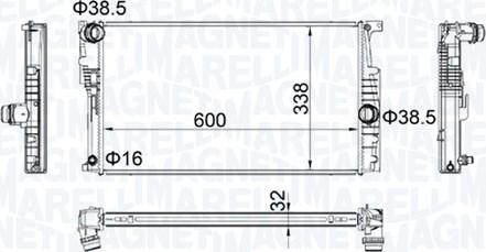 Magneti Marelli 350213202200 - Radiator, engine cooling parts5.com