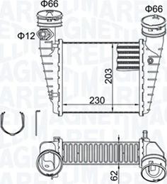 Magneti Marelli 351319205190 - Интеркулер, теплообменник турбины parts5.com