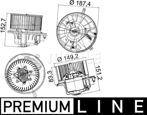 MAHLE AB 149 000P - Ventilador habitáculo parts5.com