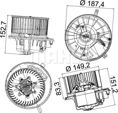 MAHLE AB 149 000P - Ventilador habitáculo parts5.com