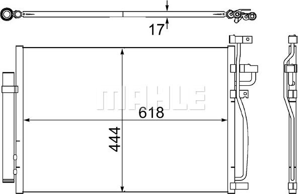 MAHLE AC 489 000S - Condensador, aire acondicionado parts5.com