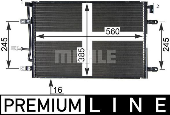 MAHLE AC 508 000P - Kondansatör, klima sistemi parts5.com