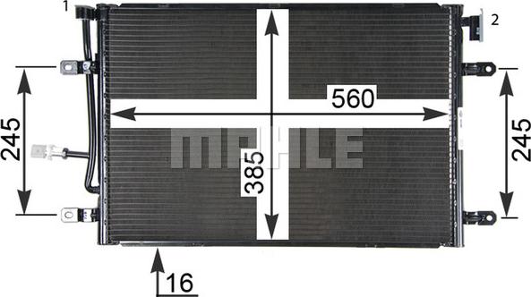 MAHLE AC 508 000P - Kondansatör, klima sistemi parts5.com