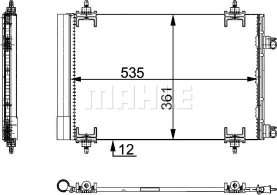 MAHLE AC 668 000P - Skraplacz, klimatyzacja parts5.com