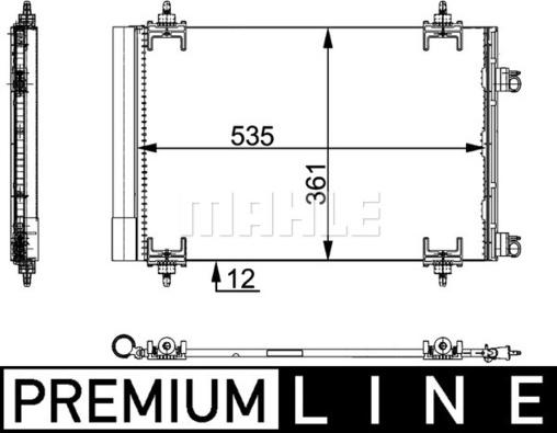 MAHLE AC 668 000P - Skraplacz, klimatyzacja parts5.com