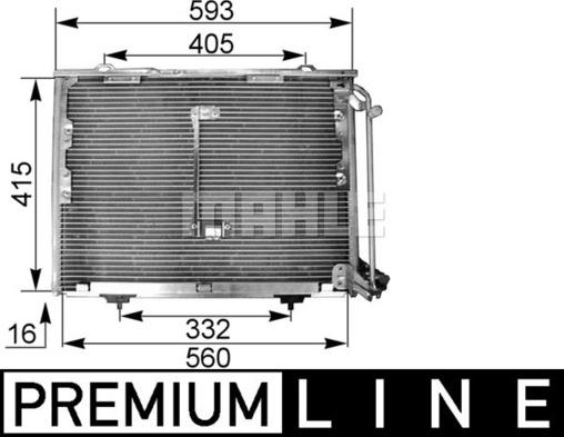 MAHLE AC 168 000P - Condensador, aire acondicionado parts5.com