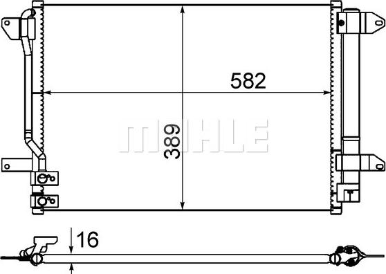 MAHLE AC 864 000S - Condensador, aire acondicionado parts5.com