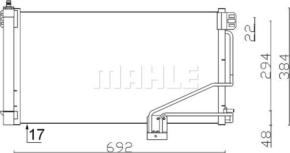 MAHLE AC 347 001S - Condensador, aire acondicionado parts5.com