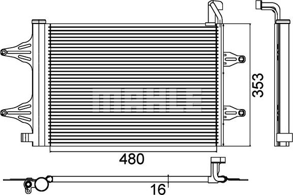 MAHLE AC 359 000P - Condensador, aire acondicionado parts5.com