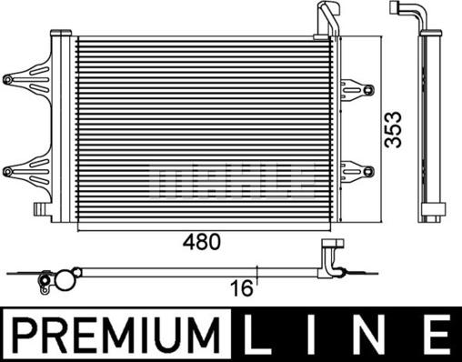 MAHLE AC 359 000P - Condensador, aire acondicionado parts5.com