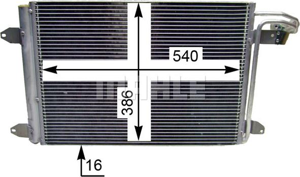 MAHLE AC 324 000S - Condensador, aire acondicionado parts5.com