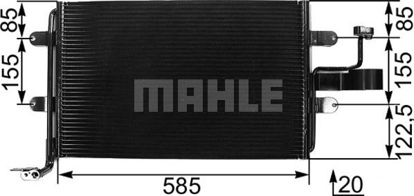 MAHLE AC 326 000S - Condensador, aire acondicionado parts5.com