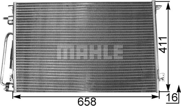 MAHLE AC 295 000P - Condensador, aire acondicionado parts5.com