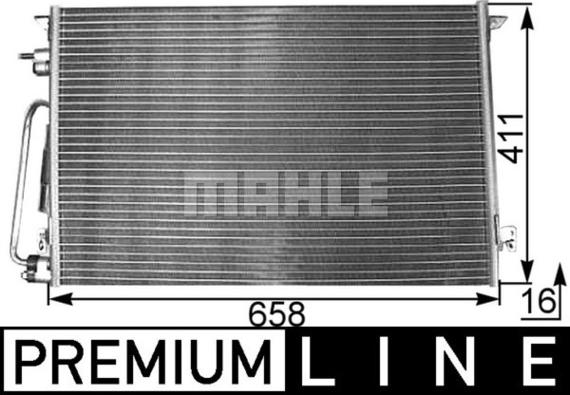 MAHLE AC 295 000P - Condensador, aire acondicionado parts5.com