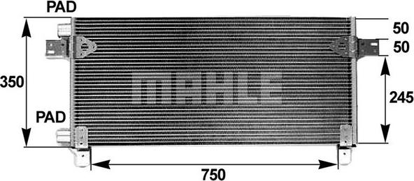 MAHLE AC 282 000P - Συμπυκνωτής, σύστ. κλιματισμού parts5.com