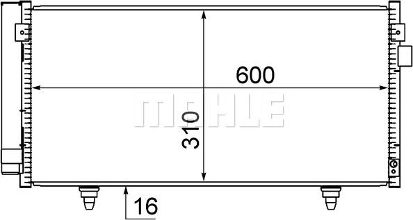 MAHLE AC 718 000S - Condensador, aire acondicionado parts5.com