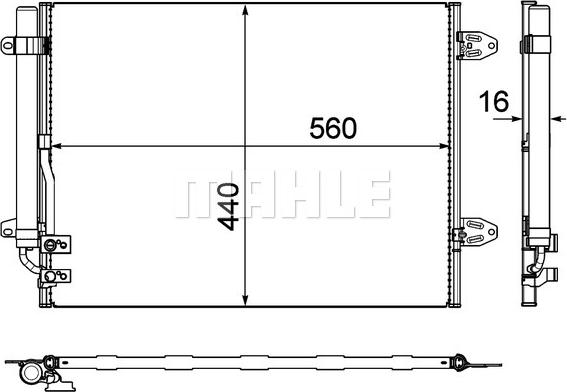 MAHLE AC 733 000P - Condenser, air conditioning parts5.com