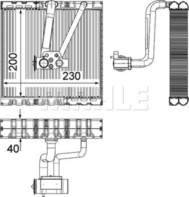 MAHLE AE 93 000P - Izparilnik, klimatska naprava parts5.com