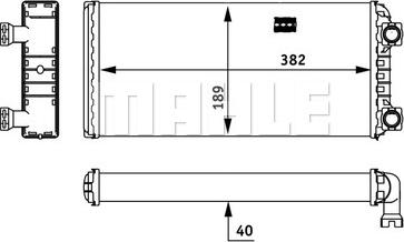 MAHLE AH 133 000P - Schimbator caldura, incalzire habitaclu parts5.com