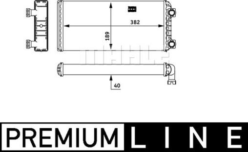 MAHLE AH 133 000P - Schimbator caldura, incalzire habitaclu parts5.com