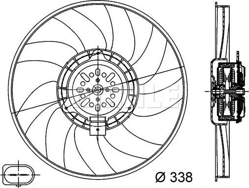 MAHLE CFF 313 000S - Ventilador, refrigeración del motor parts5.com