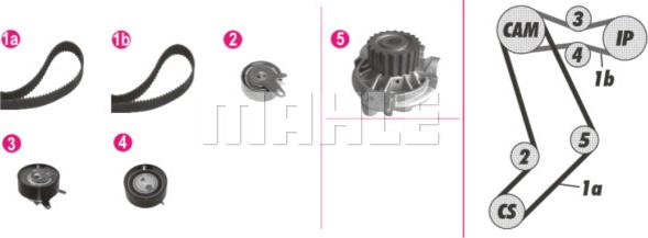 MAHLE CPK 98 000P - Vodné čerpadlo + sada ozubeného remeňa parts5.com