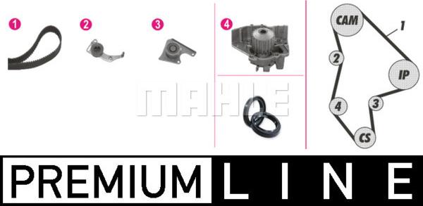 MAHLE CPK 42 000P - Vesipumppu + jakohihnasarja parts5.com