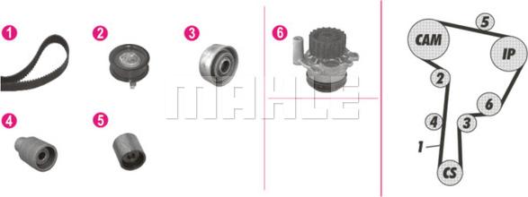 MAHLE CPK 60 000P - Set pompa apa + curea dintata parts5.com