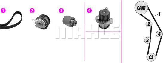 MAHLE CPK 28 000P - Bomba de agua + kit correa distribución parts5.com