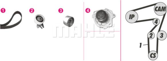 MAHLE CPK 22 000P - Set pompa apa + curea dintata parts5.com